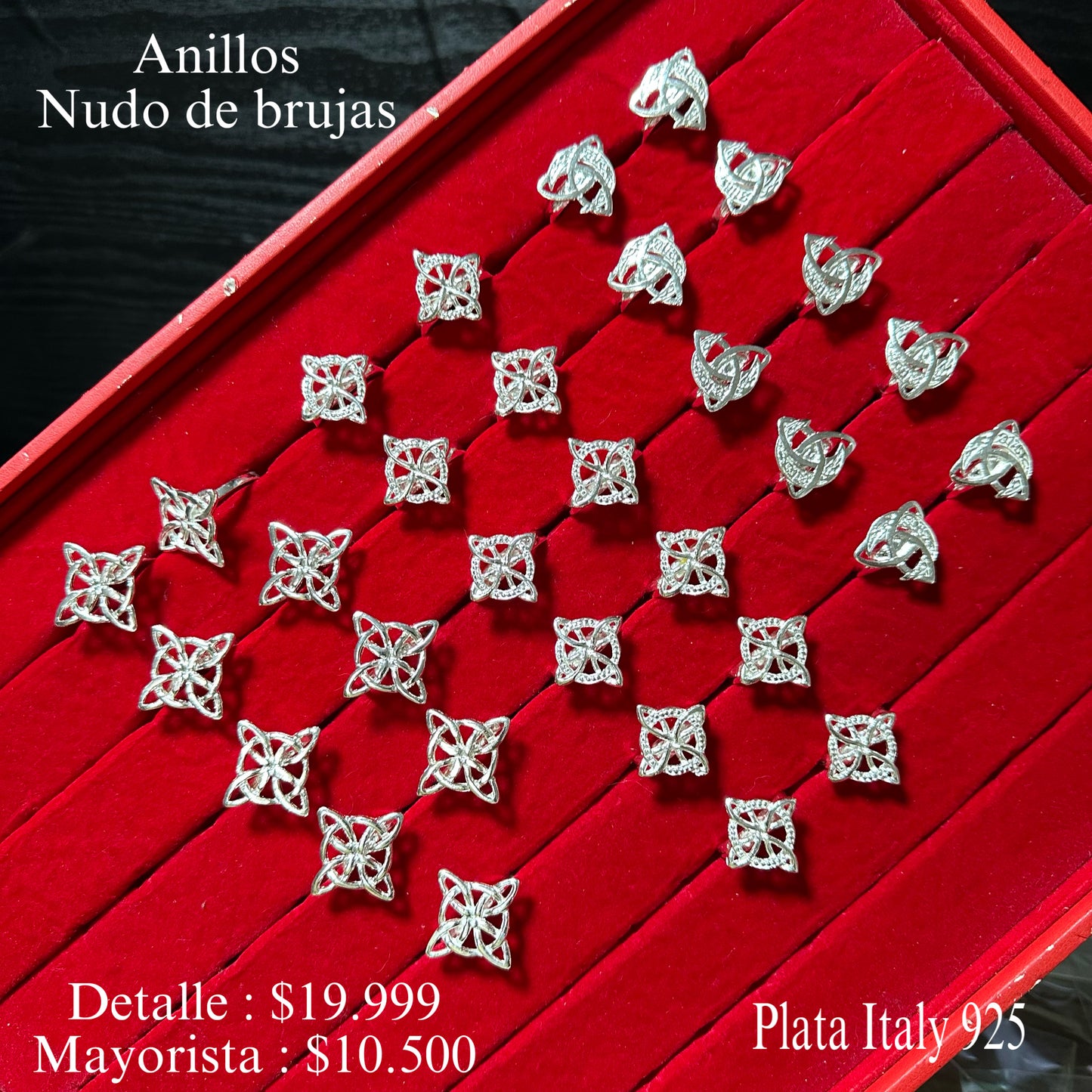 Anillos nudo de bruja