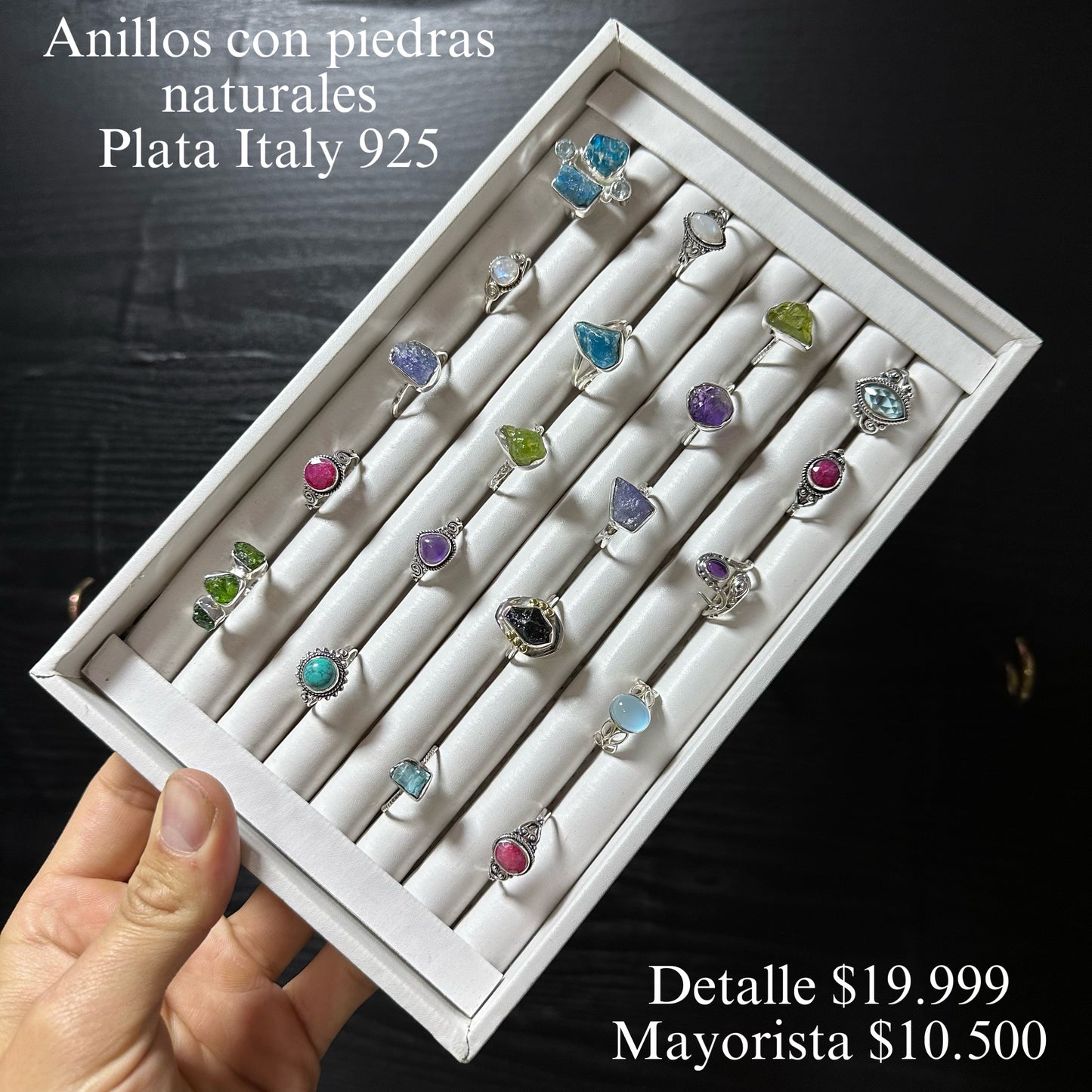 Anillos piedras naturales