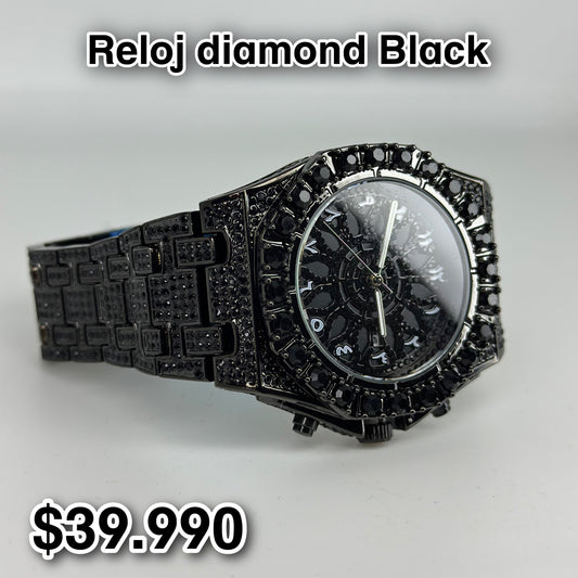 Reloj Premium diamond black