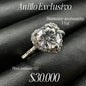 Anillo con diamante Moissanita VVS1