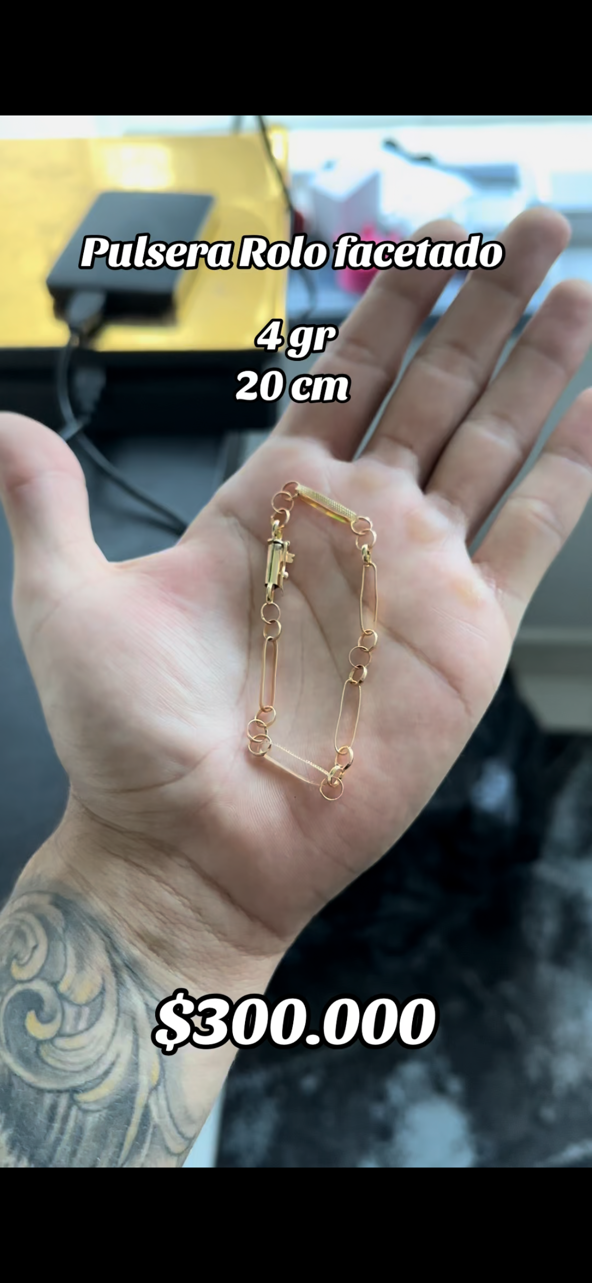 Pulsera rolo oro 18k
