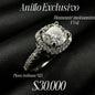 Anillo con diamante Moissanita VVS1