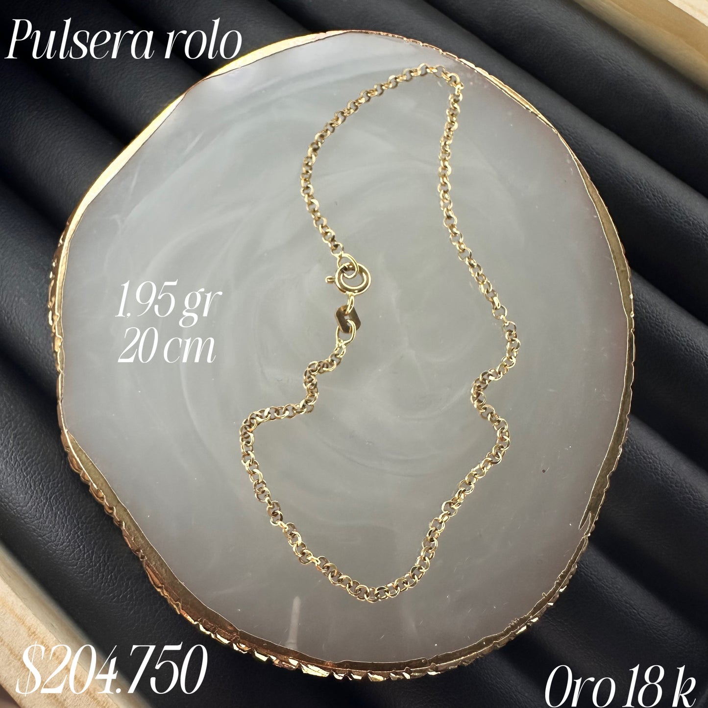 Pulsera rolo oro 18k